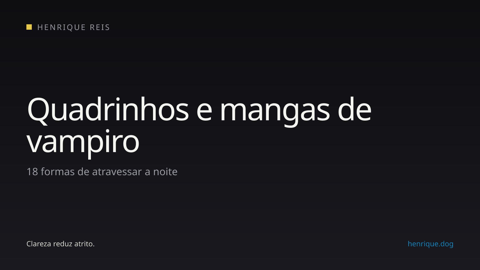 Curadoria de quadrinhos e mangás de vampiro em diferentes tradições e gêneros