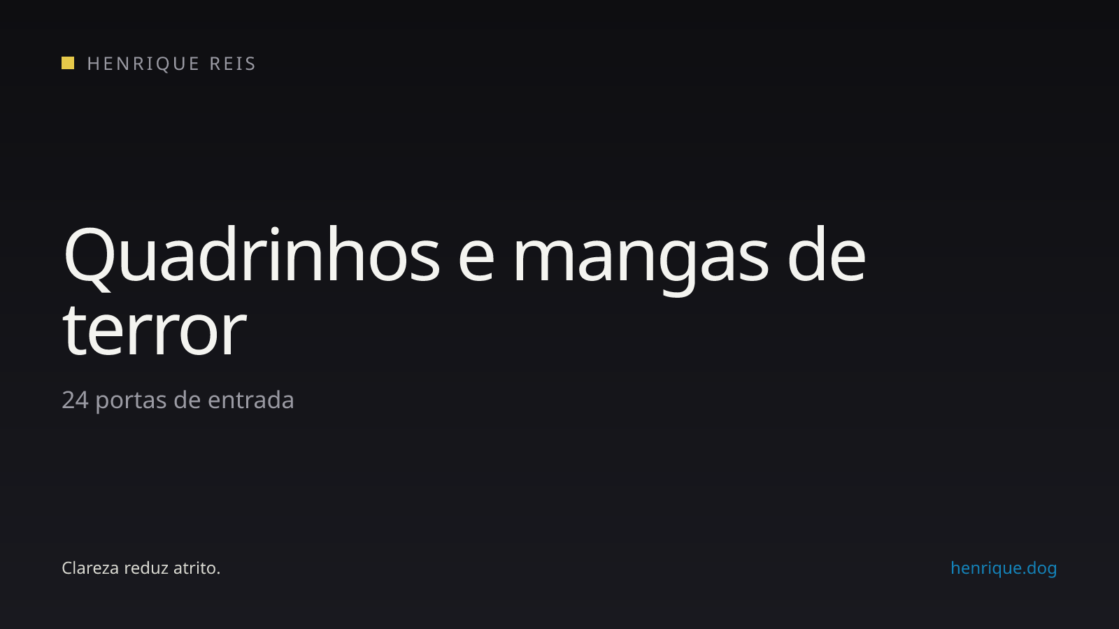 Curadoria de quadrinhos e mangás de terror organizada por diferentes experiências