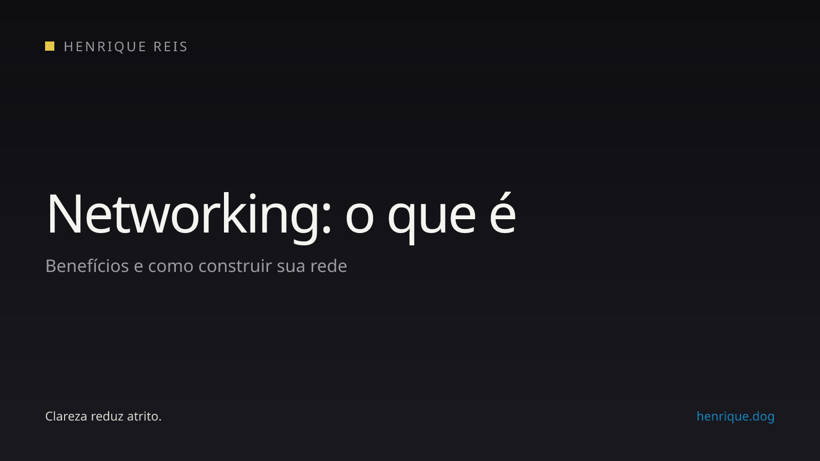 Capa editorial com o título Networking: o que é