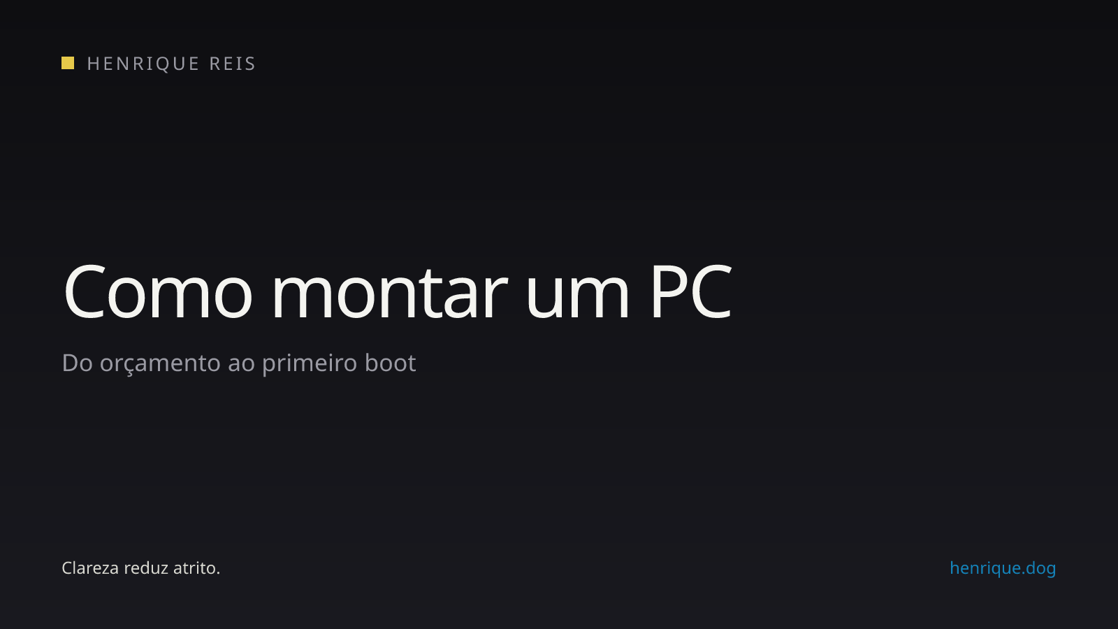Capa editorial com o título Como montar um PC
