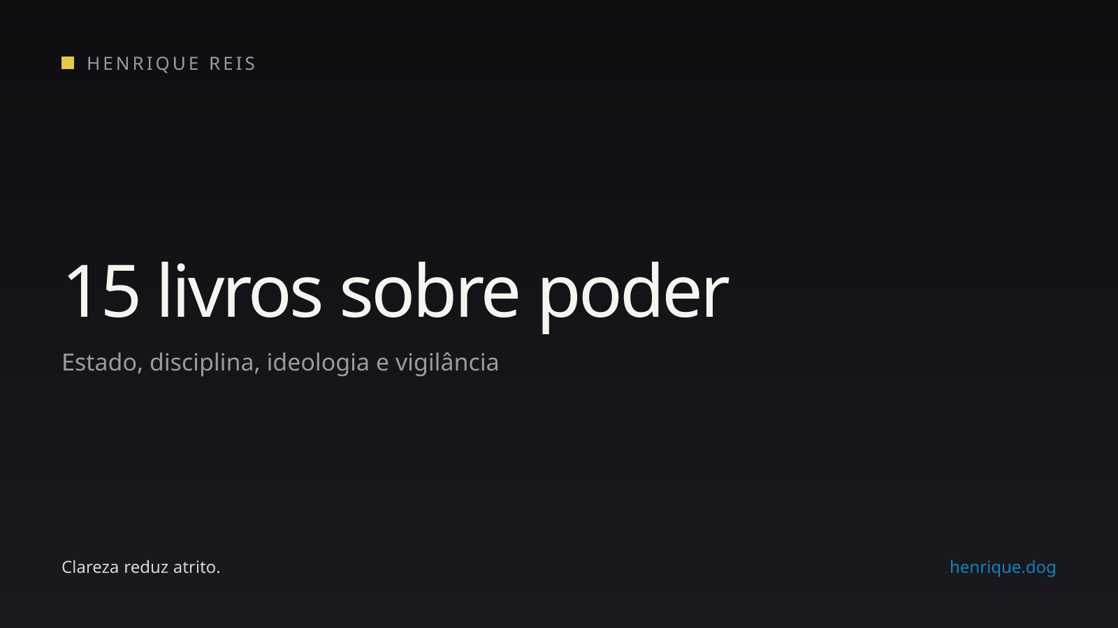 Livros sobre poder, Estado, disciplina, ideologia e vigilância