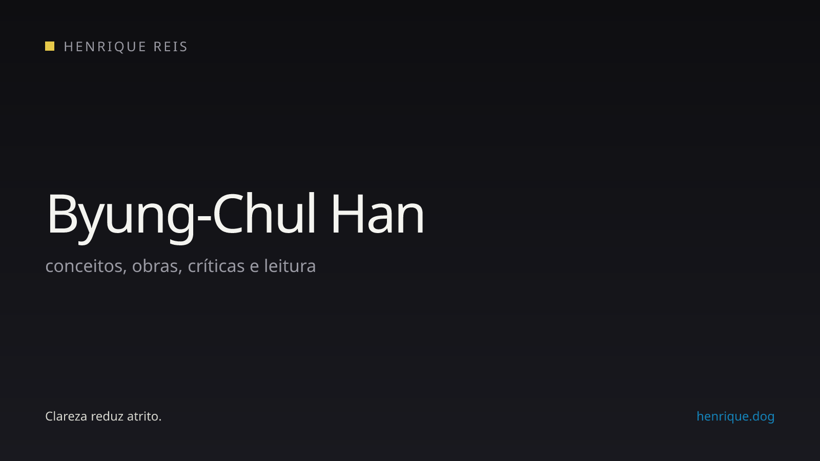 Guia editorial sobre os conceitos, as obras e as críticas de Byung-Chul Han
