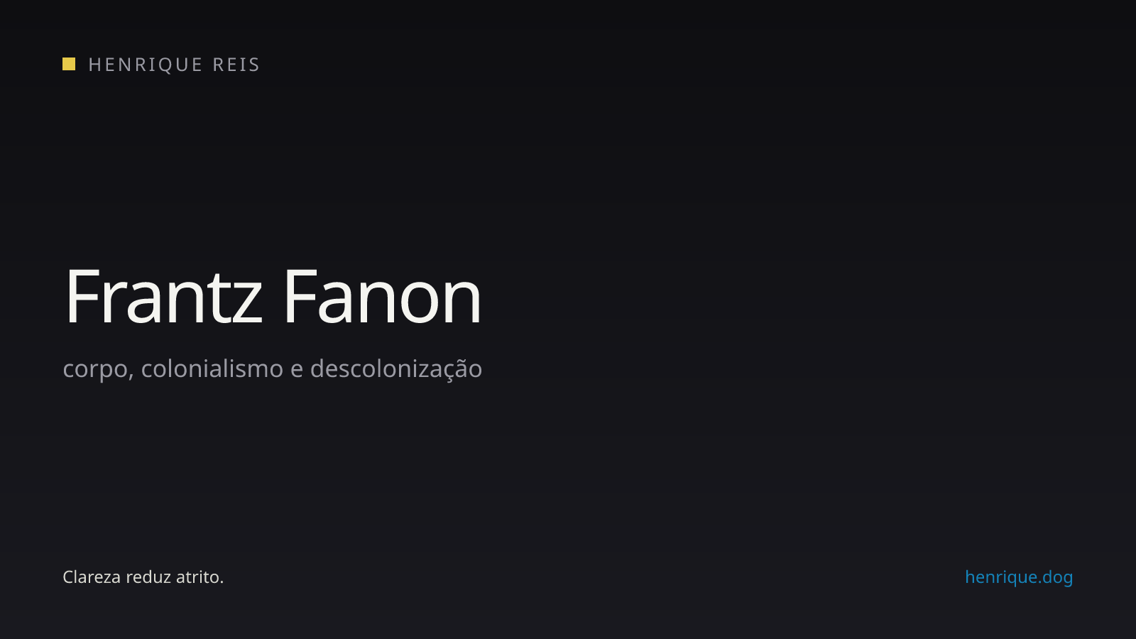 Guia editorial sobre a obra, os conceitos e as controvérsias de Frantz Fanon
