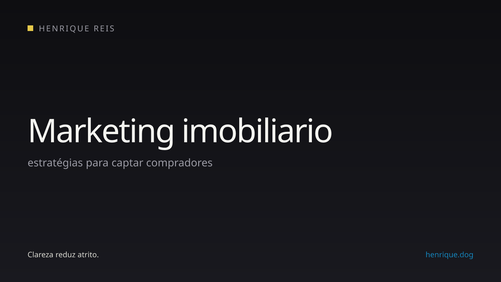 Capa editorial escura para o artigo sobre estratégias de marketing imobiliário
