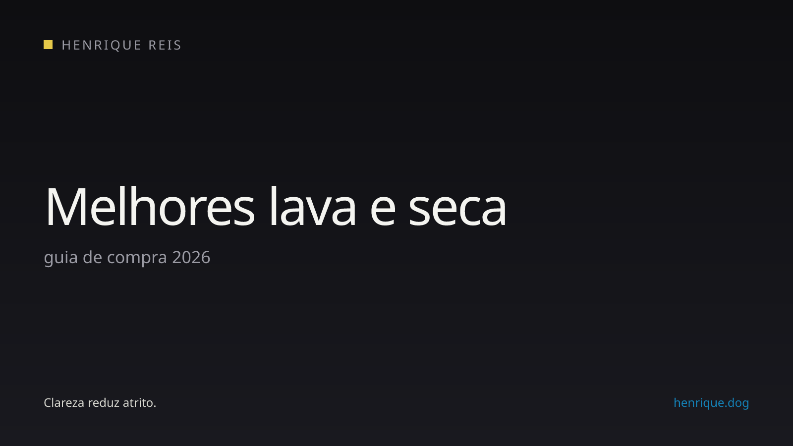 Capa editorial do guia de melhores lava e seca de 2026