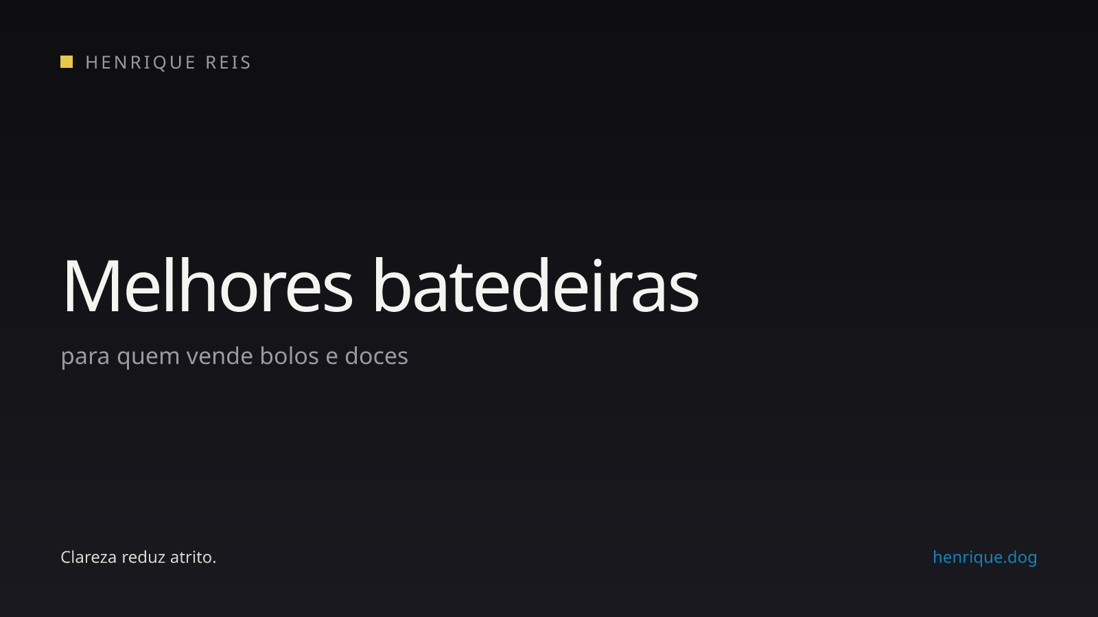 Capa editorial do guia de batedeiras para confeitaria