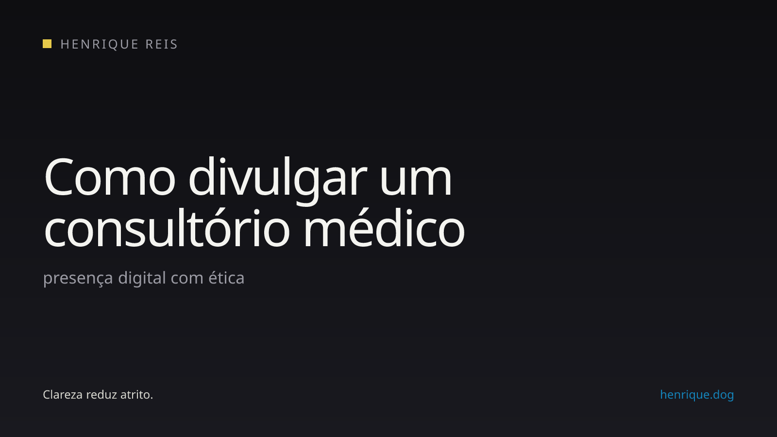 Capa editorial sobre divulgação ética de consultório médico