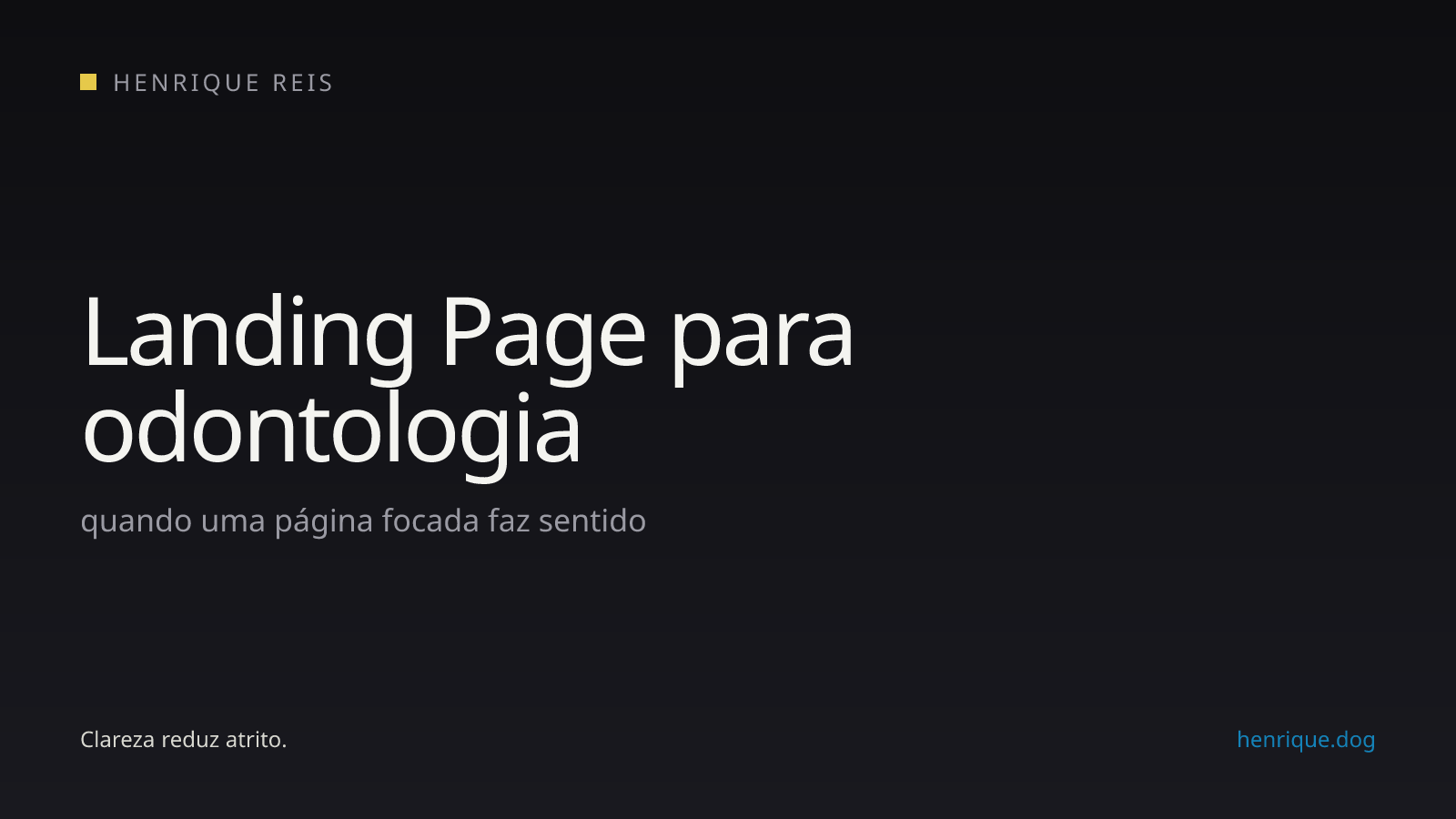 Capa editorial sobre landing pages para clínicas odontológicas