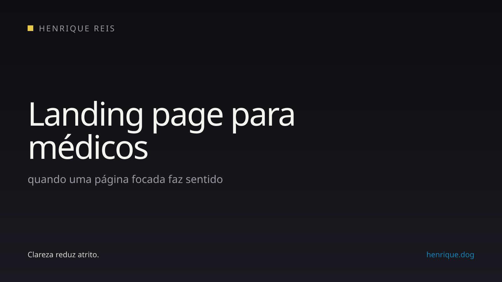 Capa editorial sobre landing pages para médicos