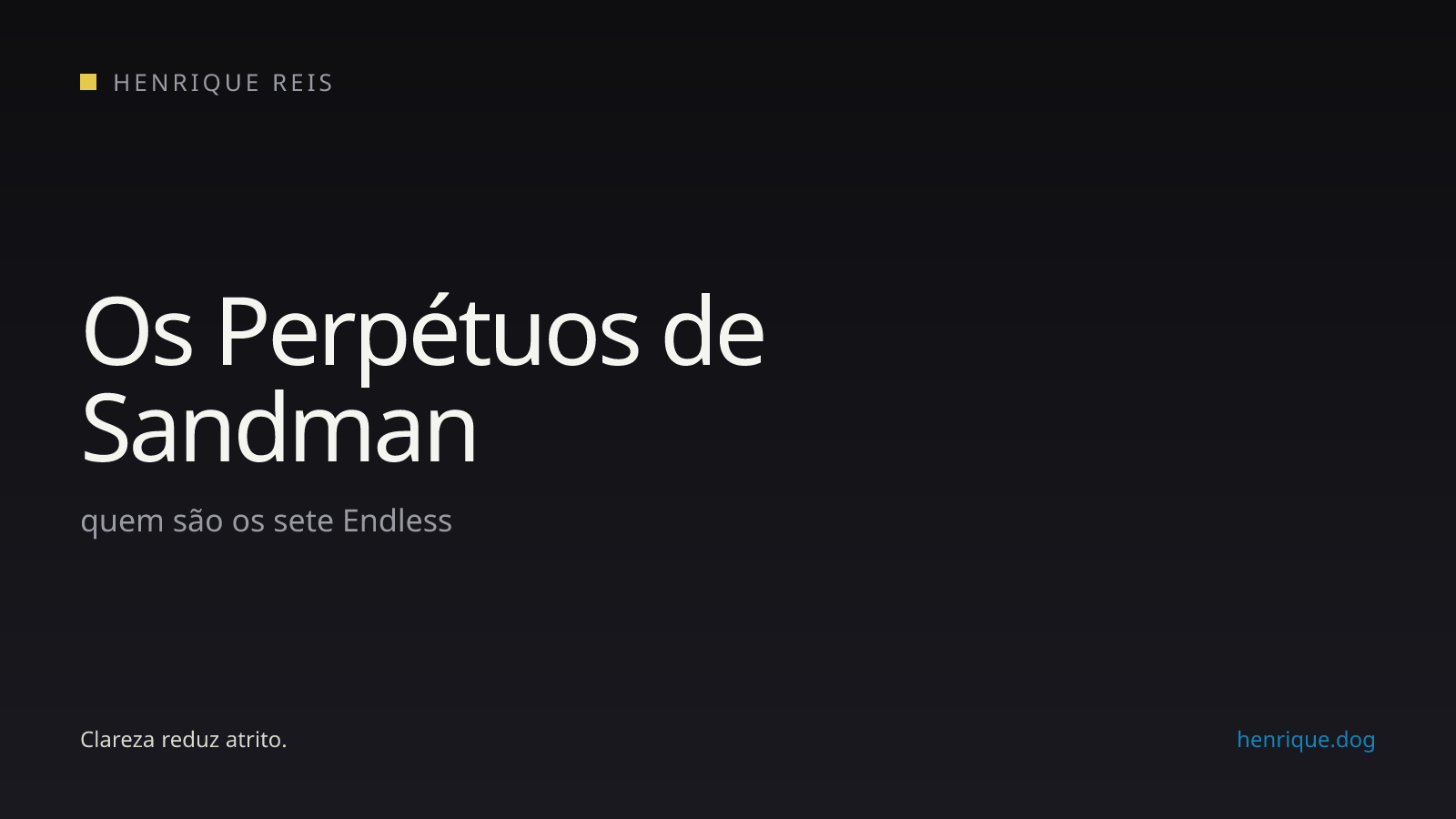 Guia dos sete Perpétuos da mitologia de Sandman