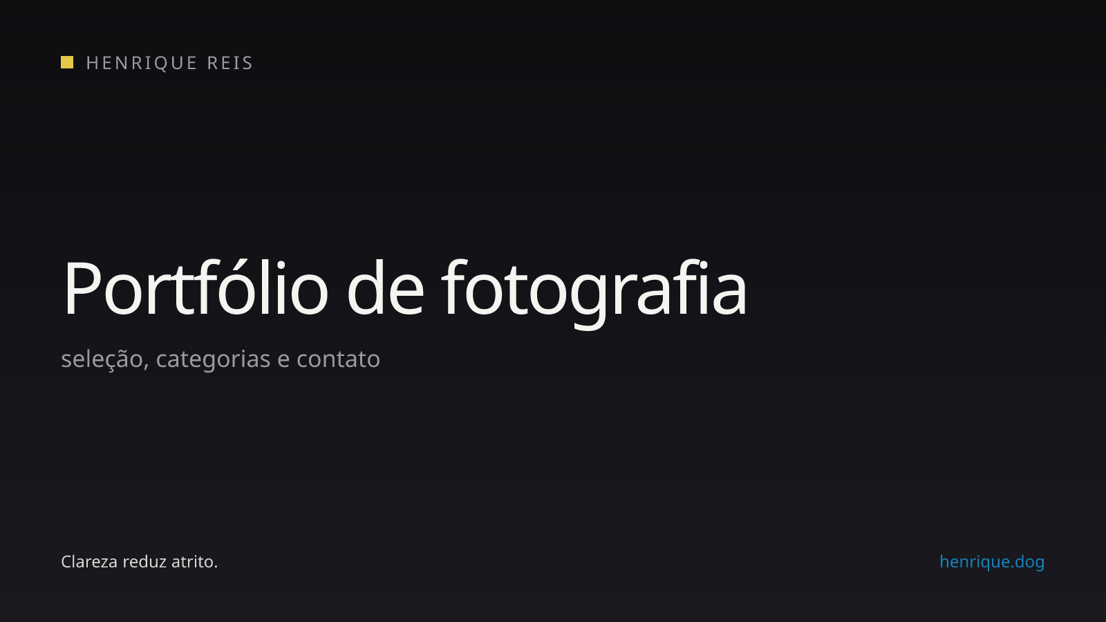Orientação para selecionar e organizar fotos em um portfólio profissional