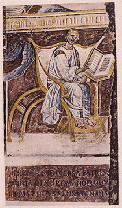Retrato histórico de Agostinho de Hipona na Basílica de São João de Latrão, em Roma