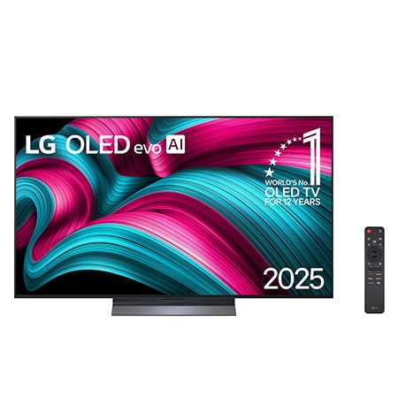 TV LG OLED evo C5 de 55 polegadas com controle remoto