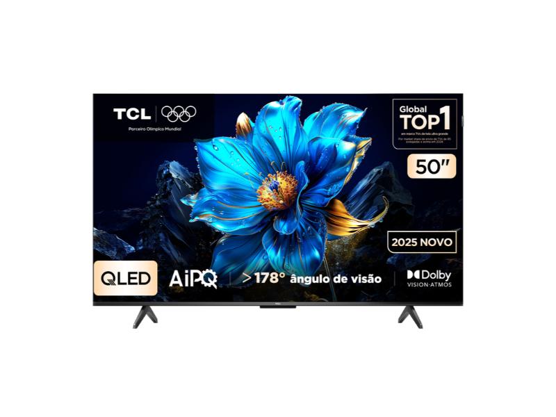 TV TCL P7K de 50 polegadas vista de frente