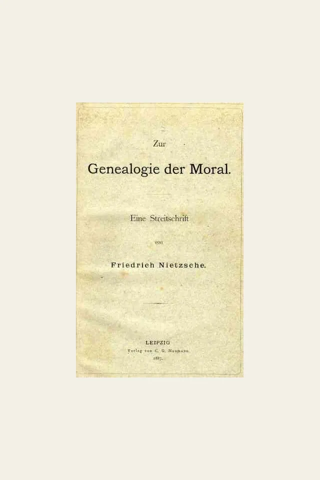 Folha de rosto da primeira edição de Genealogia da Moral, de 1887